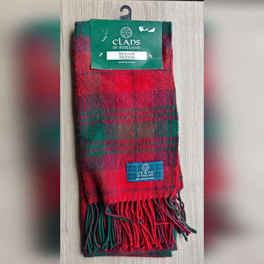 Clans of Scotland Macnab Modern Tartan Plaid Wool Scarf